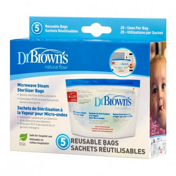 Продукт Dr.Brown's - Торбички за стерилизация в микровълнова 5бр - 0 - BG Hlapeta